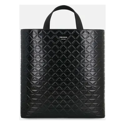 Prada Black Leather Smooth Leather Tote Bag