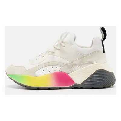 Stella McCartney Multicolor Faux Suede and Faux Leather Eclypse Lace Up Sneakers Size