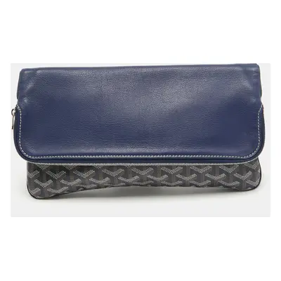 Goyard Blue Goyardine Coated Canvas Sainte Marie Clutch