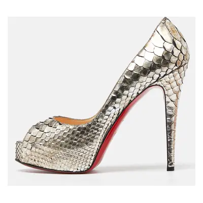 Christian Louboutin Metallic Python Very Prive Pumps Size