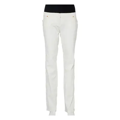 Roberto Cavalli White Denim Straight Leg Jeans