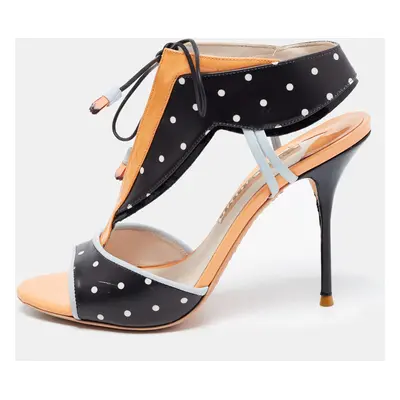 Sophia Webster Tricolor Polka Dot Leather and Patent Leilou Sandals Size