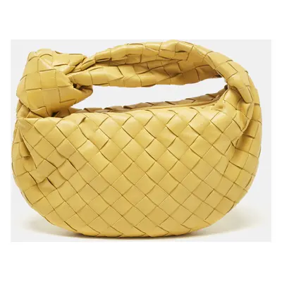 Bottega Veneta Yellow Intrecciato Leather Mini BV Jodie Bag