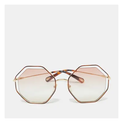 Chloe Gold Tone/Pink Gradient CE132S Poppy Octagonal Sunglasses