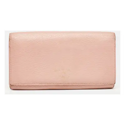 Gucci Old Rose Leather Swing Continental Wallet