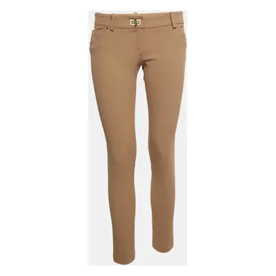 Elisabetta Franchi Beige Synthetic Trousers