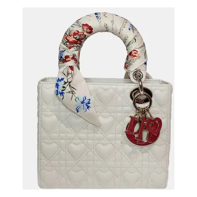 Christian Dior White Dioramour My ABCDior Lady Dior Bag