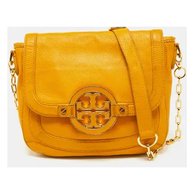 Tory Burch Mustard Leather Amanda Shoulder Bag