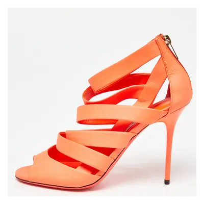 Jimmy Choo Neon Orange Dame Sandals Size