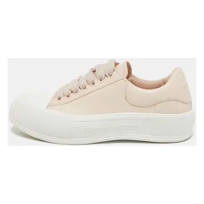 Alexander McQueen Pink Leather Deck Plimsoll Sneakers Size