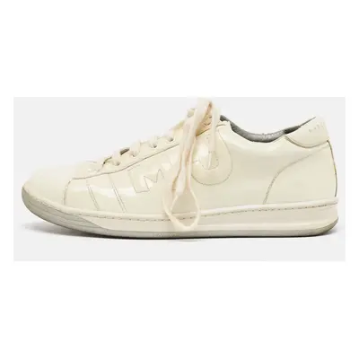 Marc Jacobs White Patent Leather Low Top Sneakers Size