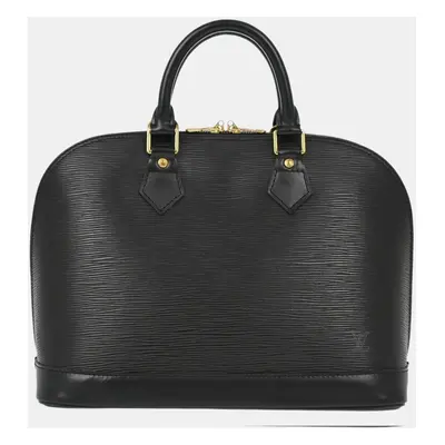 Louis Vuitton Black Epi Alma Handbag