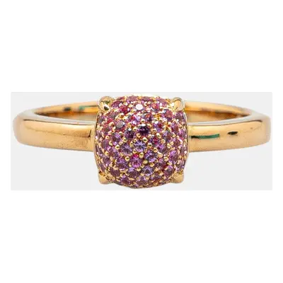 Tiffany & Co. Sapphire 18k Pink Gold Ring Size Japan EU