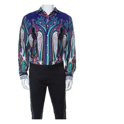 Etro Multicolor Paistley Print Cotton Shirt