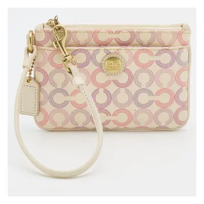 Coach Multicolor Coated Canvas Clutch Bag