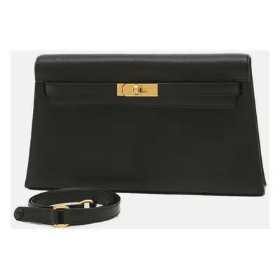 Hermes Black Chevre Shamquila Kelly Elan Handbag