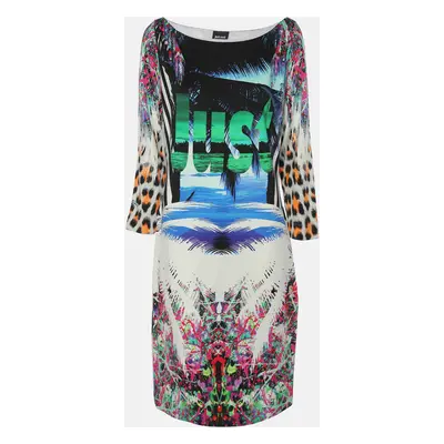 Just Cavalli Multicolor Viscose Blend Midi Dress