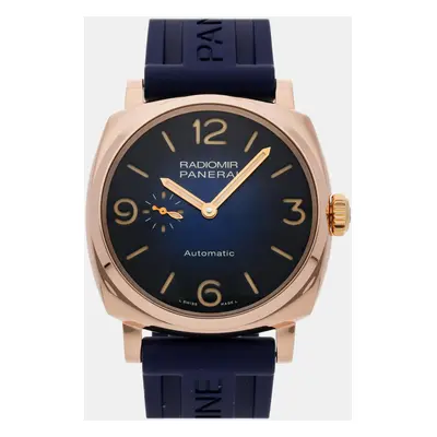 Panerai Blue 18k Rose Gold Radiomir PAM00934 Automatic Men's Wristwatch mm