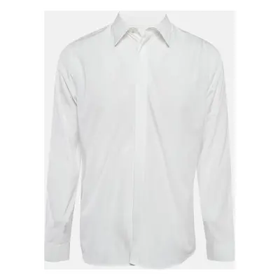 Givenchy White Cotton Collar Detail Shirt