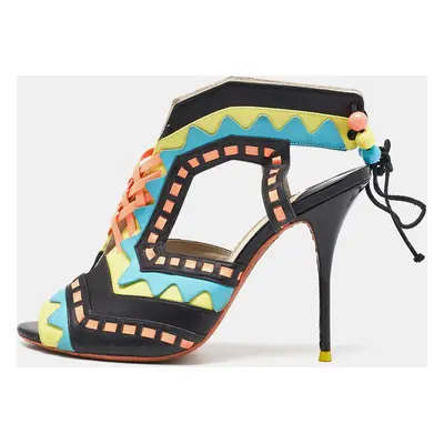 Sophia Webster Multicolor Leather Riko Cut Out Sandals Size