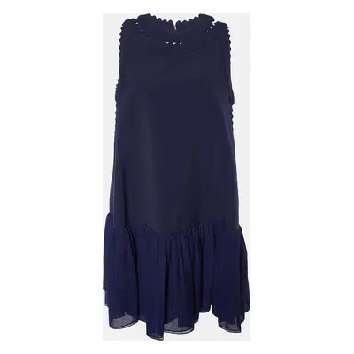 Roksanda Navy Blue Crepe Shift Dress