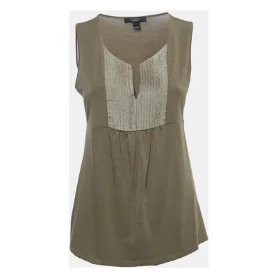 Weekend Max Mara Brown Knit Sleeveless A-Line Top