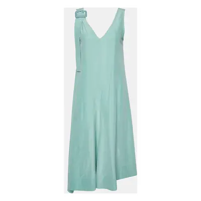 Joseph Sage Green Fuji Silk Max Sleeveless Dress