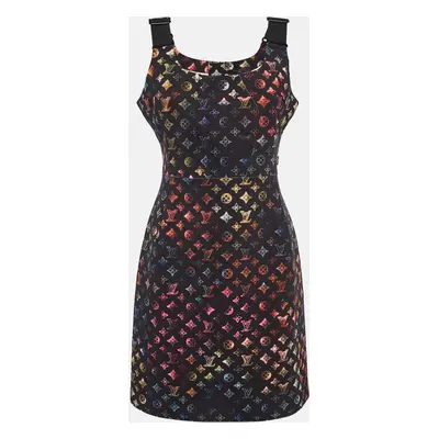 Louis Vuitton Black Neon Mahina Monogram Neoprene Fitted Dress