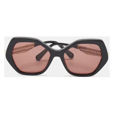 Roberto Cavalli Black/Brown RC Hexagonal Sunglasses