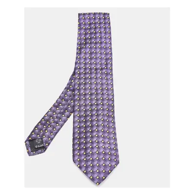 Valentino Purple Patterned Silk Traditional Tie