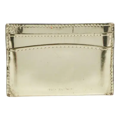 Reed Krakoff Metallic Gold Leather Card Holder