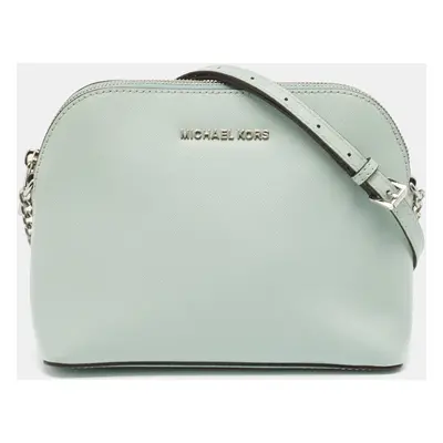 MICHAEL Michael Kors Mint Green Patent Leather Medium Cindy Dome Crossbody Bag