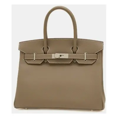 Hermes Etoupe Epson Birkin Handbag