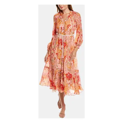 Zimmermann Orange Silkblend midi dress