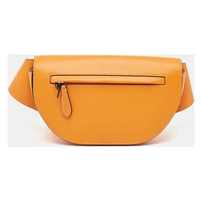 Burberry Orange Leather Small Olympia Bumbag