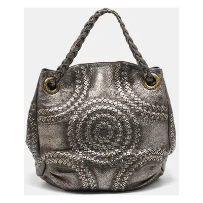 Bottega Veneta Metallic Leather Illusion Hobo