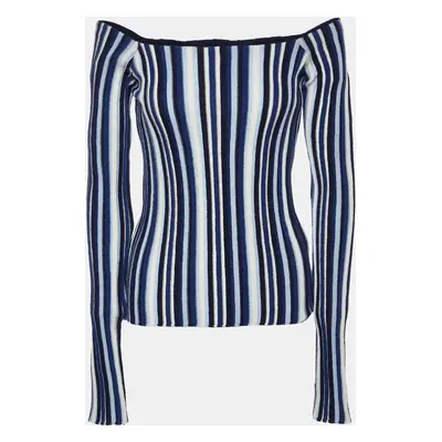 Jacquemus Blue Striped Wool Knit La Maille Top