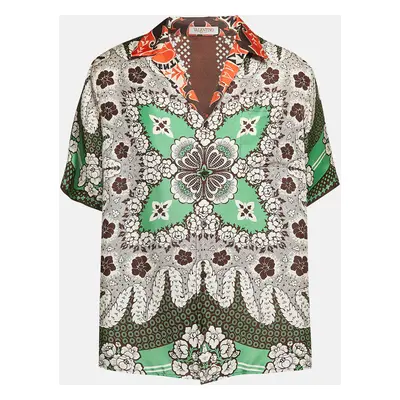 Valentino Peony Printed Silk Shirt