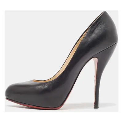 Christian Louboutin Black Leather Rolando Pumps Size