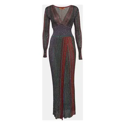 Missoni Multicolor Striped Embellished Lurex Knit Maxi Dress