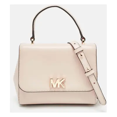 Michael Kors Light Pink Leather Small Mott Top Handle Bag