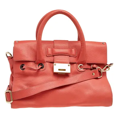 Jimmy Choo Coral Leather Rosalie Satchel