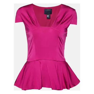 Class by Roberto Cavalli Pink Jersey Peplum Top