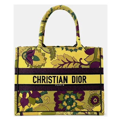 Dior Yellow/Multicolor Canvas Medium Book Tote Bag