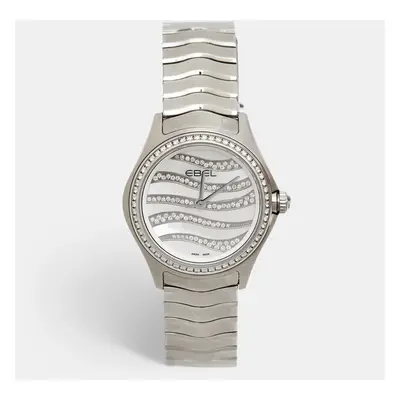 Ebel Mother of Pearl Diamond Stainless Steel Wave