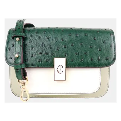 Charriol Green/Beige/Grey Leather LE REVE Crossbody