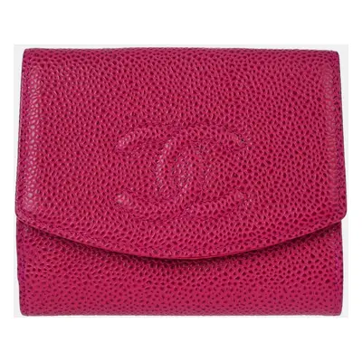 Chanel Pink Calfskin Bifold Wallet