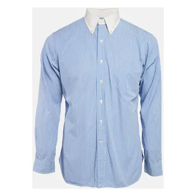 Polo Ralph Lauren Blue Striped Cotton Slim Fit Shirt