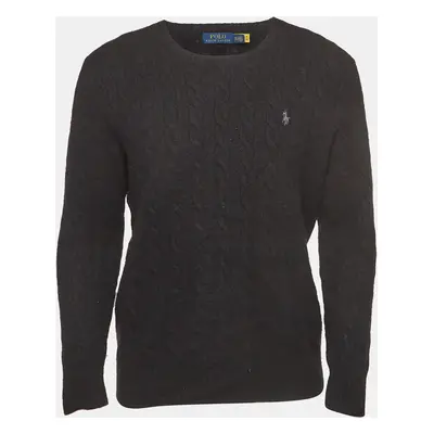 Polo Ralph Lauren Black Cable Knit Crew Neck Sweatshirt