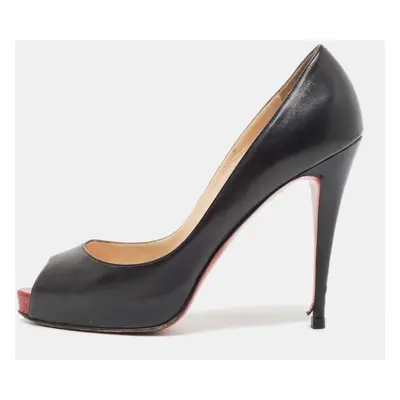 Christian Louboutin Black Leather Very Prive Pumps Size